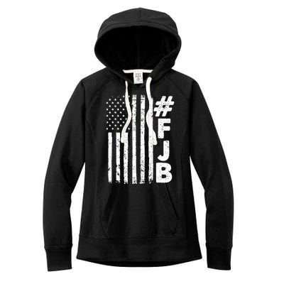 #FJB Distressed USA American Flag Women's Fleece Hoodie