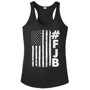 #FJB Distressed USA American Flag Ladies PosiCharge Competitor Racerback Tank