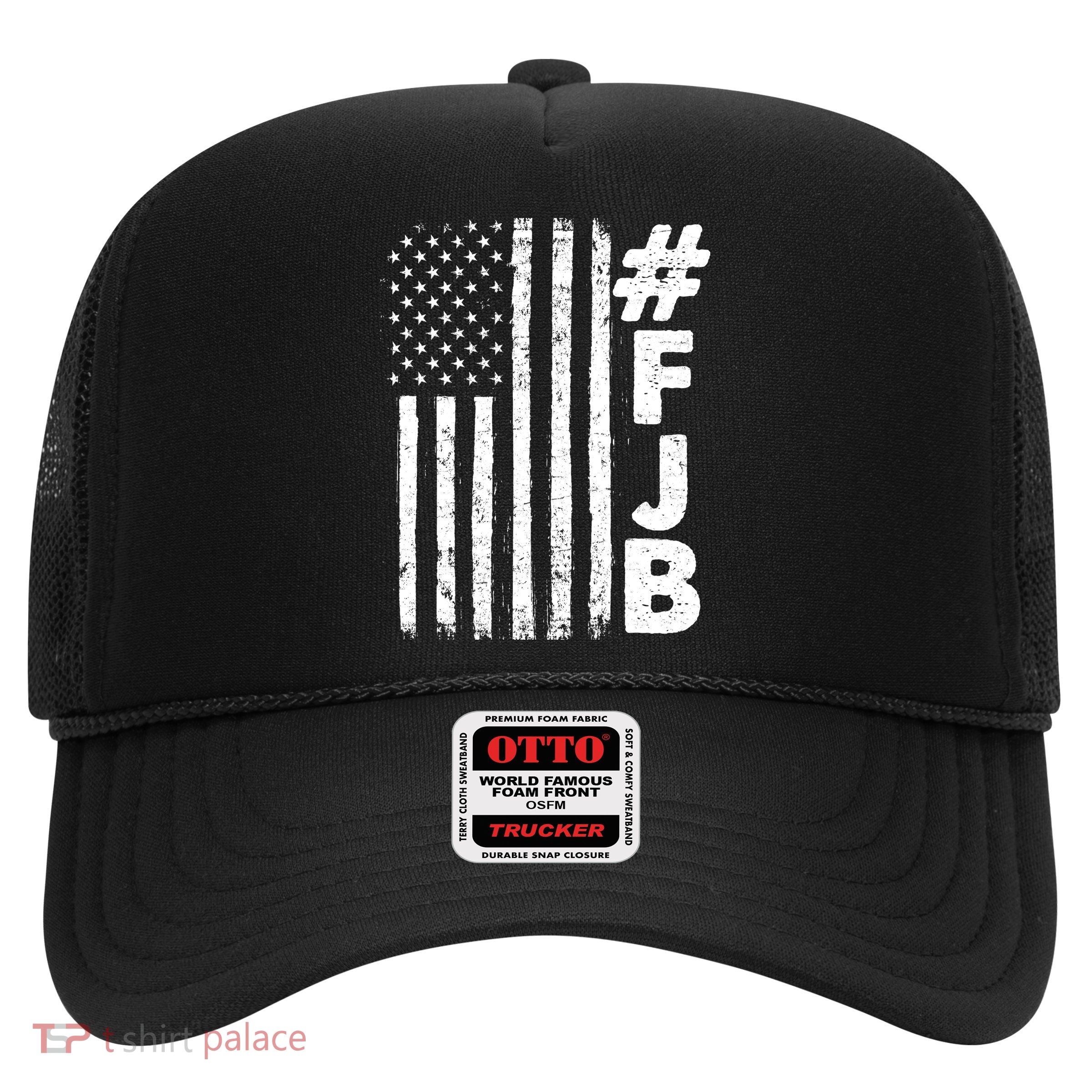#FJB Distressed USA American Flag Trucker Hat