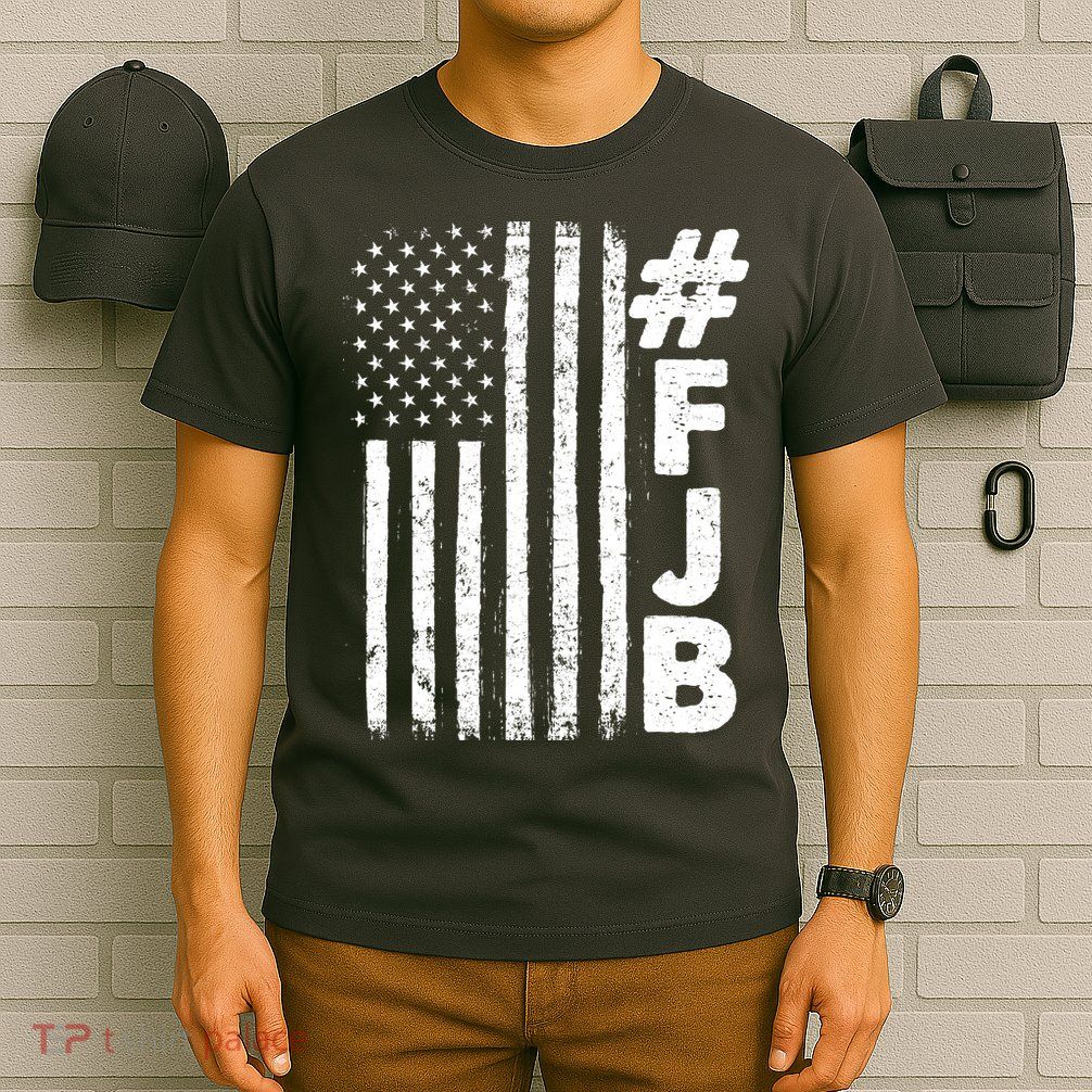 #FJB Distressed USA American Flag T-Shirt