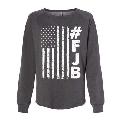 #FJB Distressed USA American Flag Womens California Wash Sweatshirt