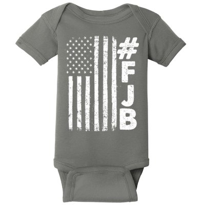 #FJB Distressed USA American Flag Baby Bodysuit
