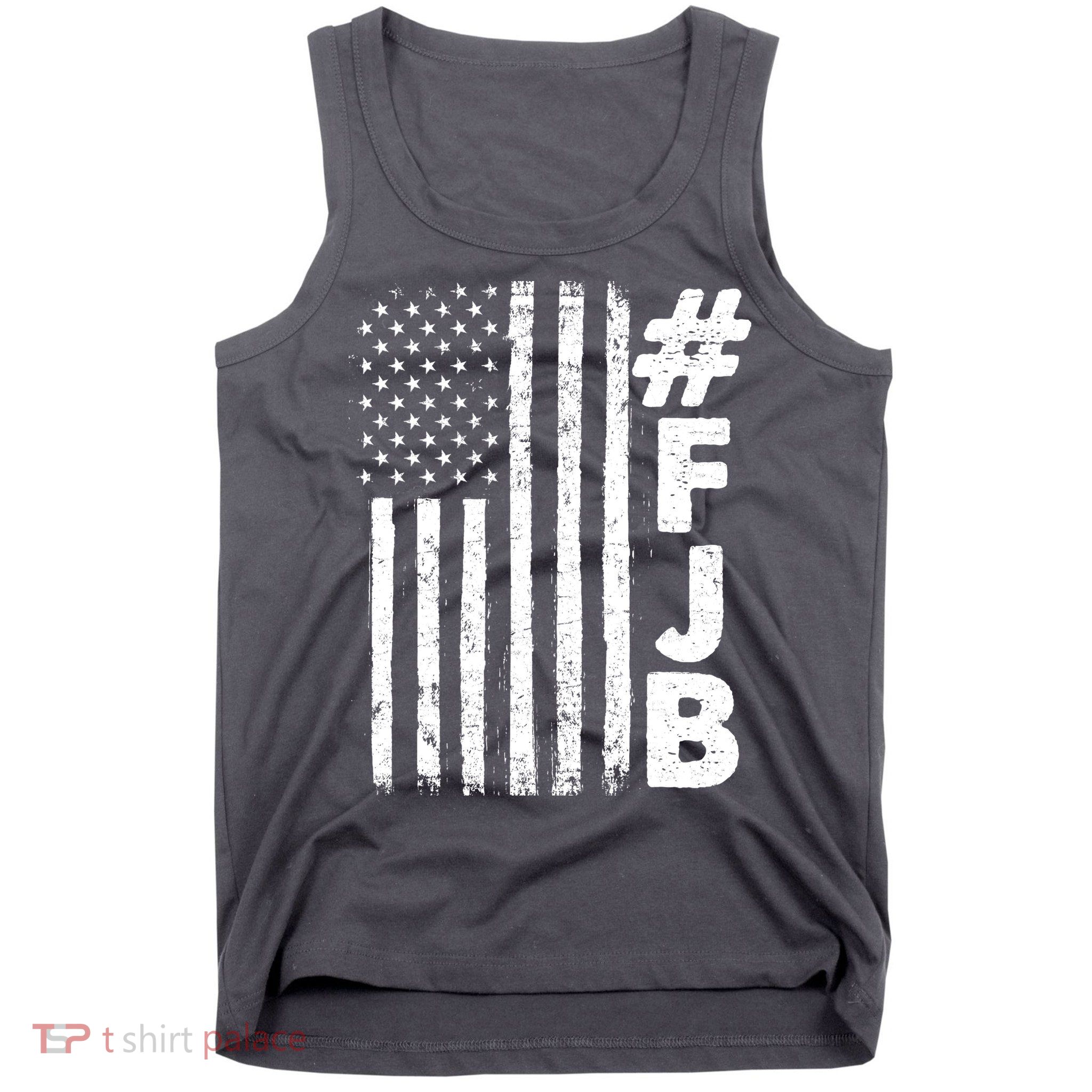 #FJB Distressed USA American Flag Tank Top