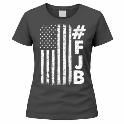 #FJB Distressed USA American Flag Women's T-Shirt