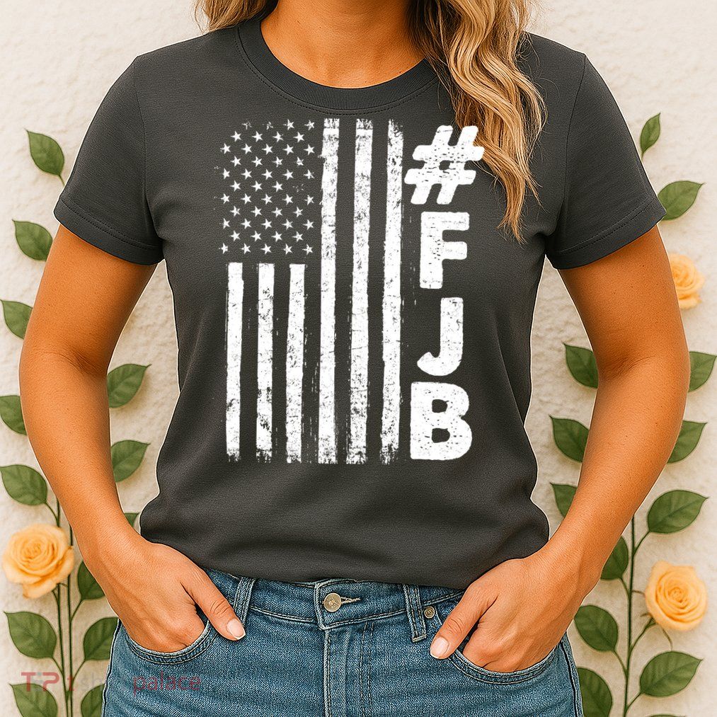 #FJB Distressed USA American Flag Womens T-Shirt