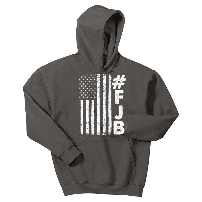 #FJB Distressed USA American Flag Kids Hoodie