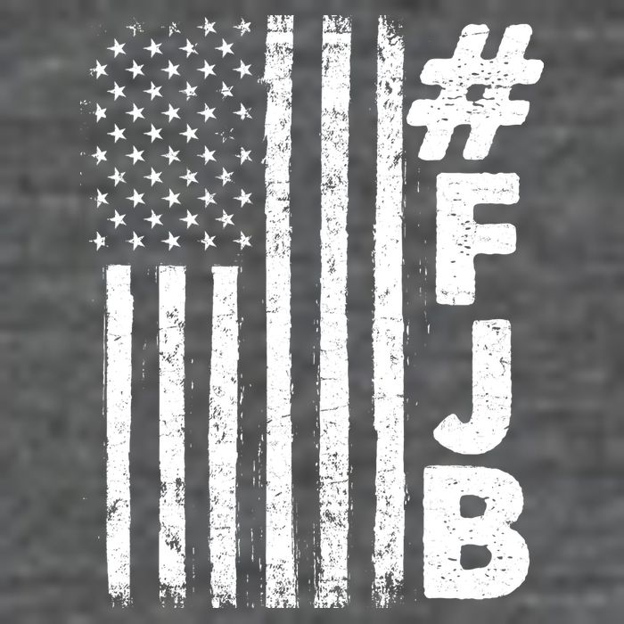 #FJB Distressed USA American Flag Zip Tote Bag