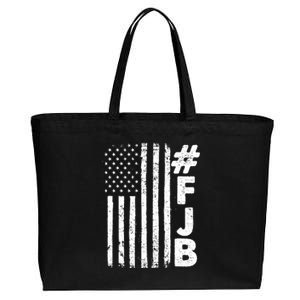 #FJB Distressed USA American Flag Cotton Canvas Jumbo Tote