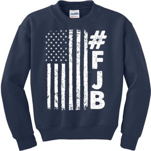 #FJB Distressed USA American Flag Kids Sweatshirt