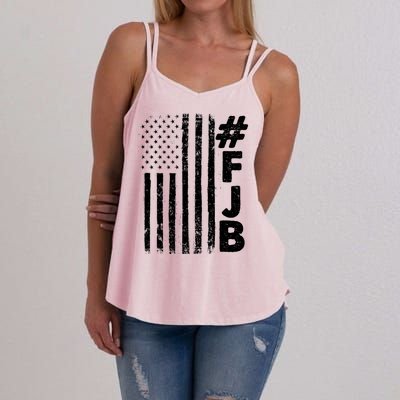 #FJB Distressed USA American Flag Women's Strappy Tank