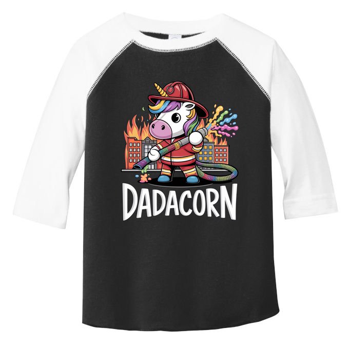 Funny Dadacorn Unicorn Firefighter FatherS Day Classic Great Gift Toddler Fine Jersey T-Shirt