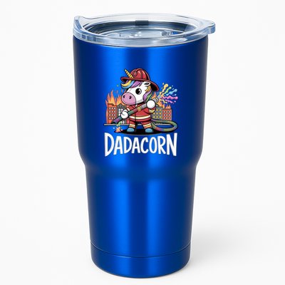 Funny Dadacorn Unicorn Firefighter FatherS Day Classic Great Gift Tumbler