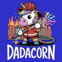 Funny Dadacorn Unicorn Firefighter FatherS Day Classic Great Gift Womens T-Shirt