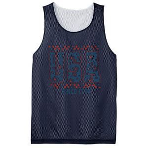 Floral Daisy Usa  Retro America 4th Of July 4th Of July Sublimation Mesh Reversible Basketball Jersey Tank