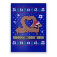 Funny Dachshund Ugly Christmas Sweater Dog Gift Poster