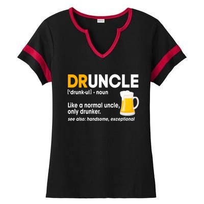 Funny Drunk Uncle Druncle Definition Ladies Halftime Notch Neck Tee