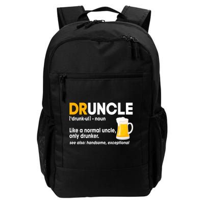 Funny Drunk Uncle Druncle Definition Backpack