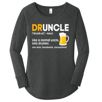 Funny Drunk Uncle Druncle Definition Women's Perfect Tri Tunic Long Sleeve Shirt