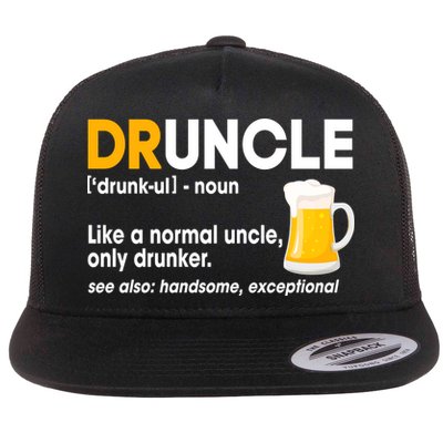 Funny Drunk Uncle Druncle Definition Flatbill Hat