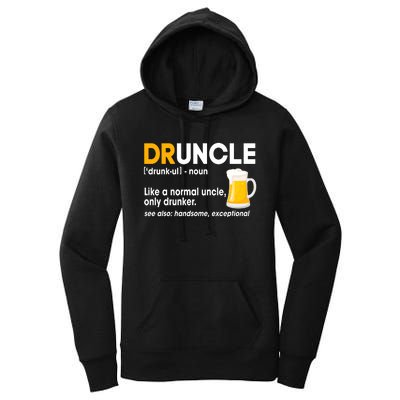 Funny Drunk Uncle Druncle Definition Women's Pullover Hoodie