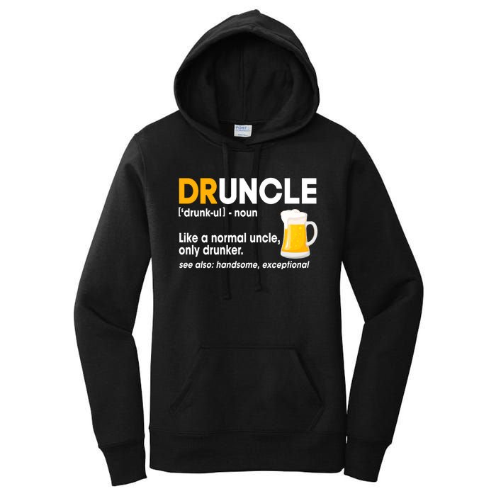 Funny Drunk Uncle Druncle Definition Women's Pullover Hoodie