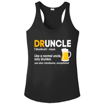 Funny Drunk Uncle Druncle Definition Ladies PosiCharge Competitor Racerback Tank