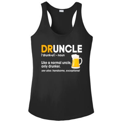 Funny Drunk Uncle Druncle Definition Ladies PosiCharge Competitor Racerback Tank