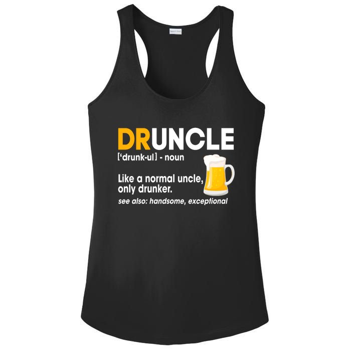 Funny Drunk Uncle Druncle Definition Ladies PosiCharge Competitor Racerback Tank