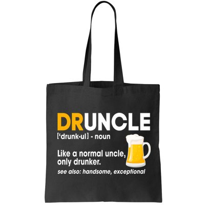 Funny Drunk Uncle Druncle Definition Bag