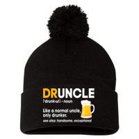 Funny Drunk Uncle Druncle Definition Pom Pom 12in Knit Beanie