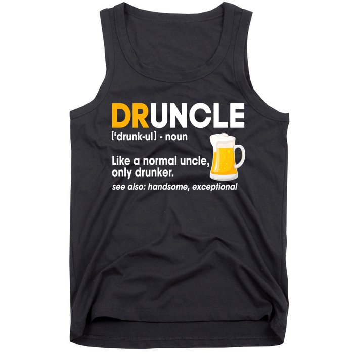 Funny Drunk Uncle Druncle Definition Tank Top
