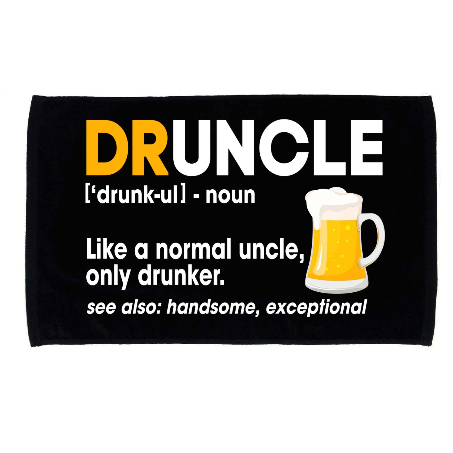 Funny Drunk Uncle Druncle Definition Microfiber Hand Towel