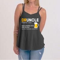 Funny Drunk Uncle Druncle Definition Women's Strappy Tank