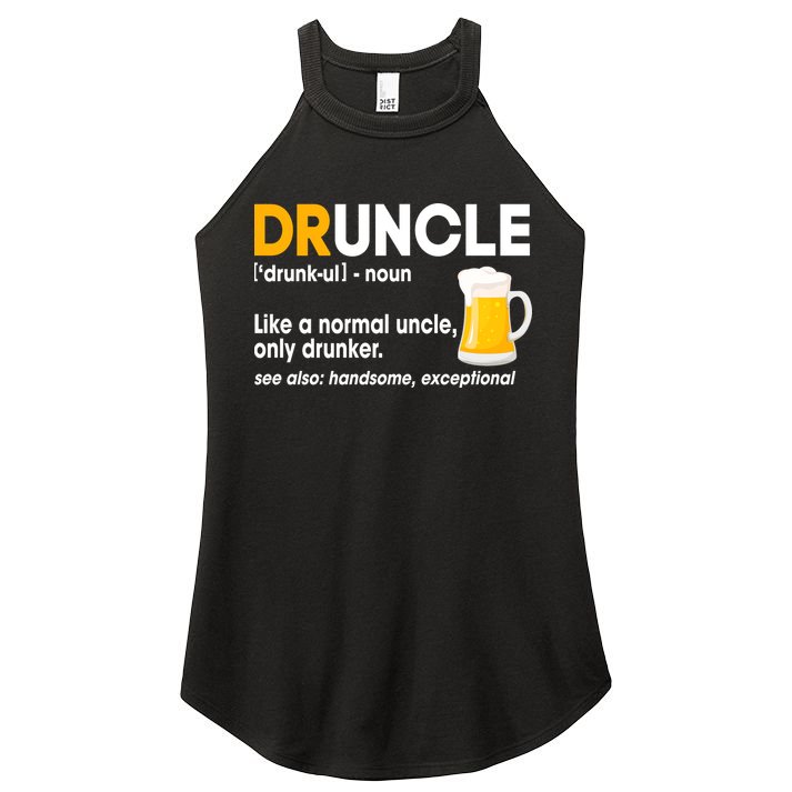 Funny Drunk Uncle Druncle Definition Women's Perfect Tri Rocker Tank