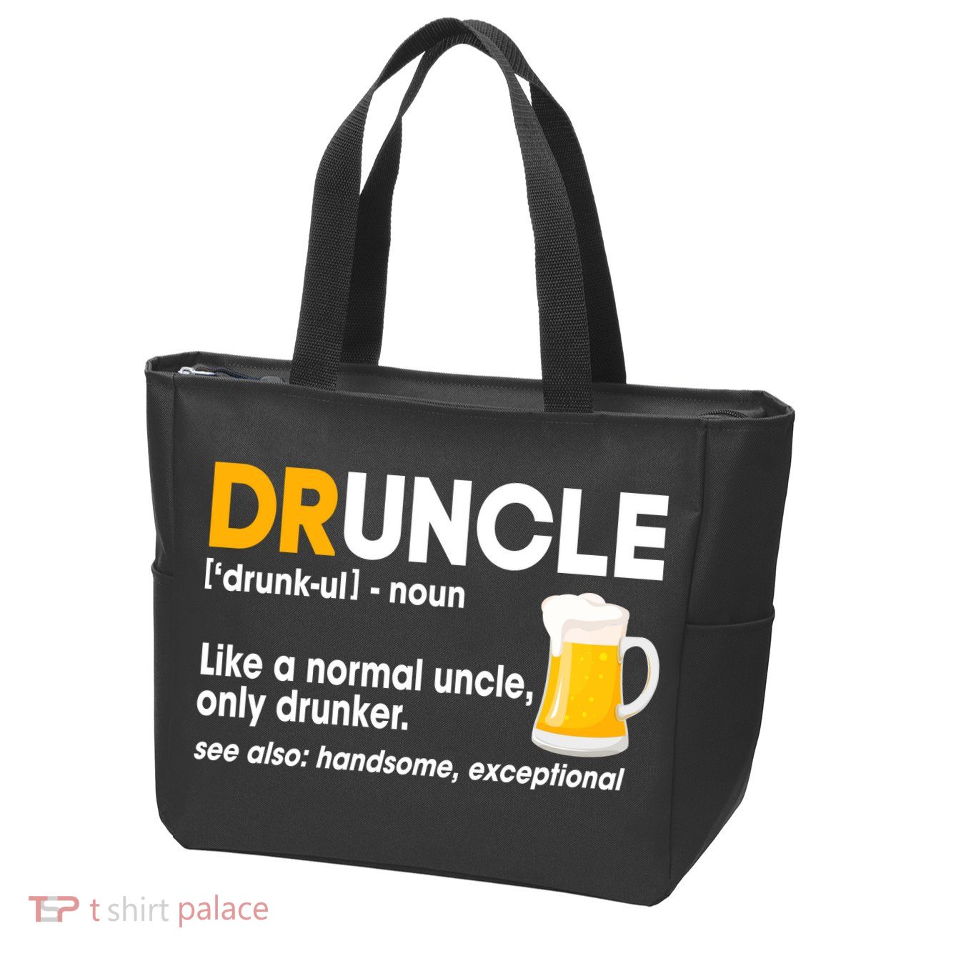Funny Drunk Uncle Druncle Definition Zip Tote Bag