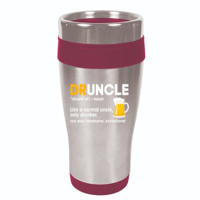 Funny Drunk Uncle Druncle Definition 16oz Travel Tumbler