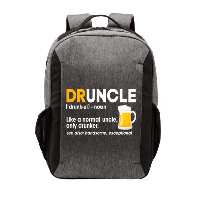 Funny Drunk Uncle Druncle Definition Vector Backpack