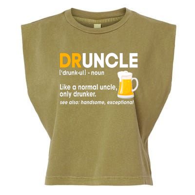 Funny Drunk Uncle Druncle Definition Garment-Dyed Women's Muscle Tee