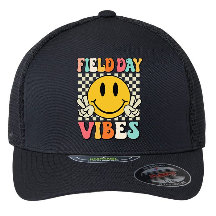 Field Day Vibes Funny For Teacher Happy Field Day 2025 1 Gift Flexfit Unipanel Trucker Cap