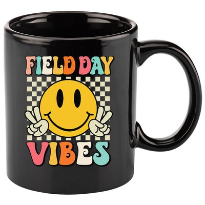 Field Day Vibes Funny For Teacher Happy Field Day 2025 1 Gift 11oz C Handle Ceramic Mug