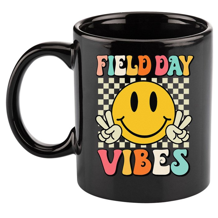 Field Day Vibes Funny For Teacher Happy Field Day 2025 1 Gift 11oz C Handle Ceramic Mug
