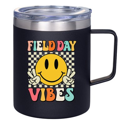 Field Day Vibes Funny For Teacher Happy Field Day 2025 1 Gift 12oz Stainless Steel Coffee Mug