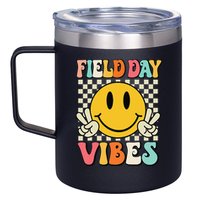 Field Day Vibes Funny For Teacher Happy Field Day 2025 1 Gift 12oz Stainless Steel Coffee Mug
