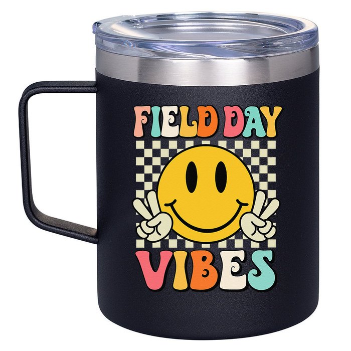 Field Day Vibes Funny For Teacher Happy Field Day 2025 1 Gift 12oz Stainless Steel Coffee Mug