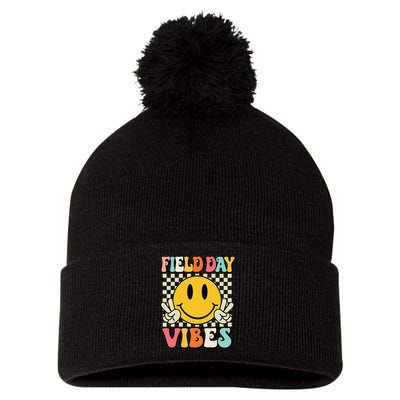 Field Day Vibes Funny For Teacher Happy Field Day 2025 1 Gift Pom Pom 12in Knit Beanie