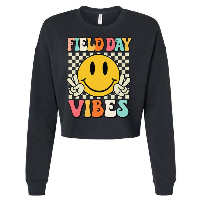 Field Day Vibes Funny For Teacher Happy Field Day 2025 1 Gift Cropped Pullover Crew