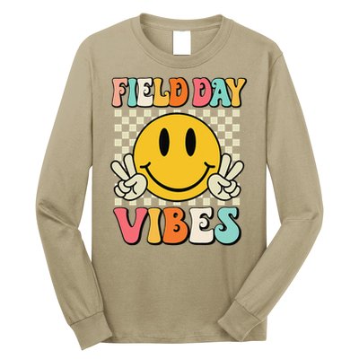 Field Day Vibes Funny For Teacher Happy Field Day 2025 1 Gift Long Sleeve Shirt