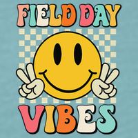 Field Day Vibes Funny For Teacher Happy Field Day 2025 1 Gift Sueded Cloud Jersey T-Shirt