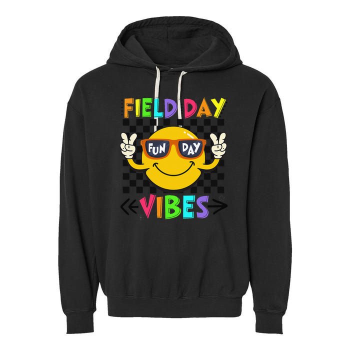 Field Day Vibes 2025 Happy Field Day Vibes Teacher Garment-Dyed Fleece Hoodie