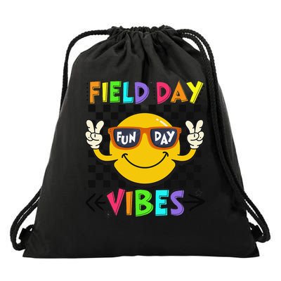 Field Day Vibes 2025 Happy Field Day Vibes Teacher Drawstring Bag